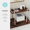 Martha Stewart Liam 2-Tier Walnut Mobile Wood Grain Office Storage and Printer Cart w/Polished Brass Frame NAN-JH-17107-BR-GLD-MS - alternate 9